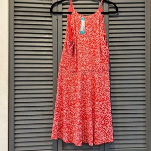 Fortune & Ivy Jean Knit Dress in Coral - L